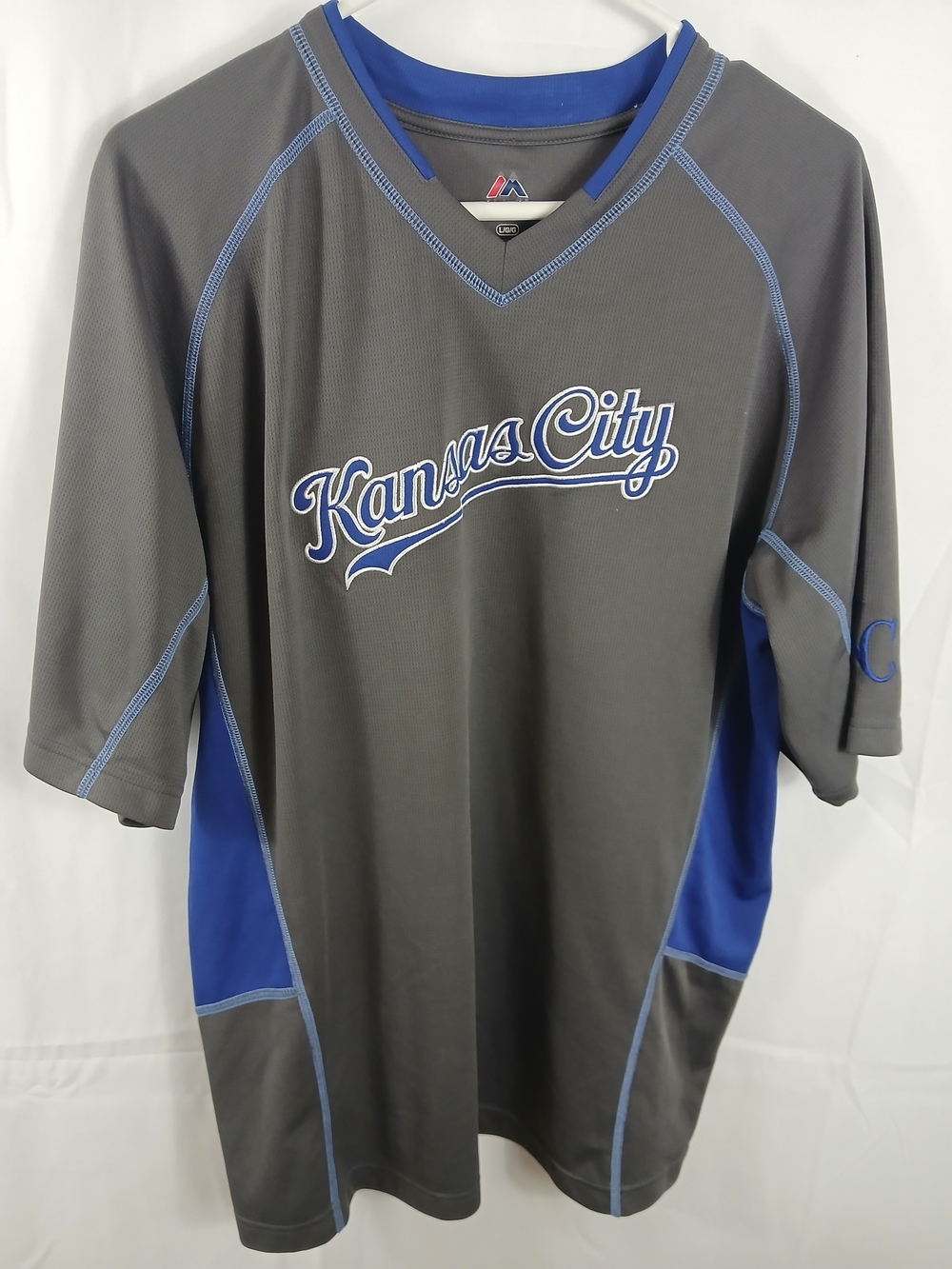 Kansas City Grey and Blue Men's Short Sleeve Shirt